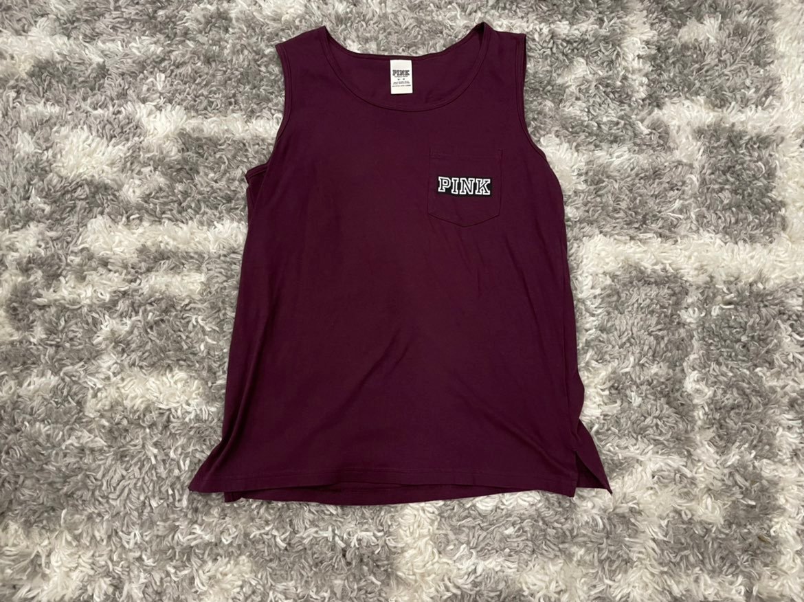 Victoria/'s Secret Pink Sleeveless Muscle Tank top beach summer pool gym S M nwt